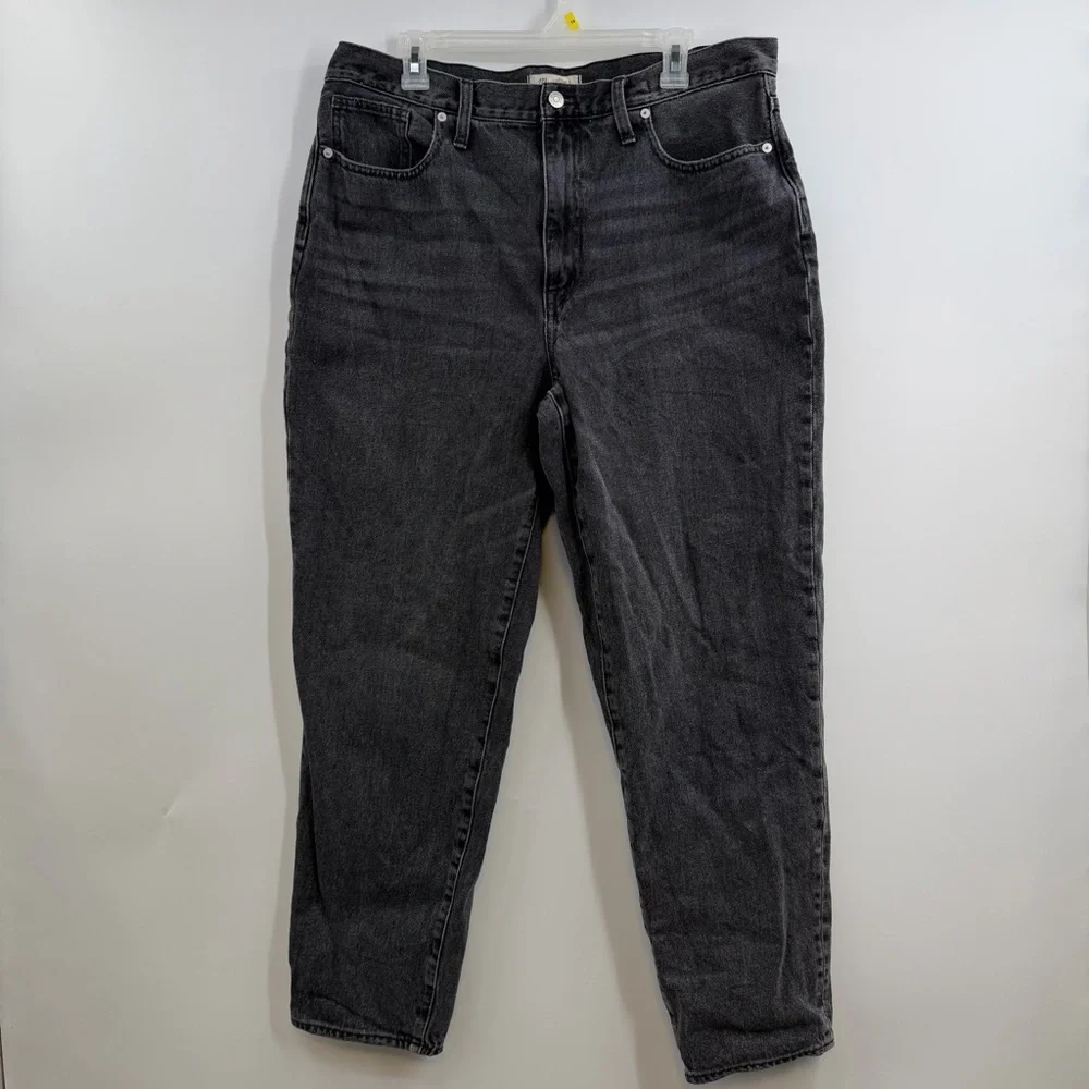 Madewell Baggy Tapered Jeans 32T Mackinnon Wash Charcoal Gray Tall